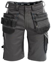 Dassy Trix Holsterzakkenshort met Stretch Antracietgrijs/Zwart